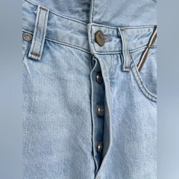 JEAN ATELIER Flip Fold-over High-rised Straight-leg Jeans 28 - Picture 7 of 16